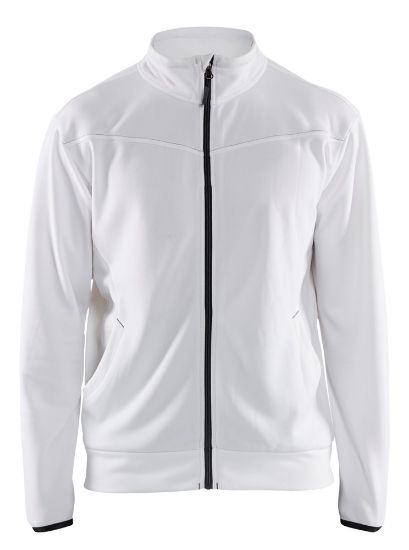 Afbeeldingen van BLÅKLÄDER Sweatshirt service met rits 3362 wit/donkergrijs M