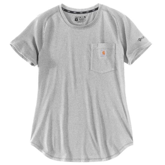 Afbeeldingen van CARHARTT T-shirt met zak dames 106650 heather grey L