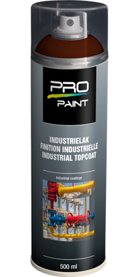 Afbeeldingen van PRO-PAINT Industrie lak / deklaag signaalbruin RAL8002 HG 500ML