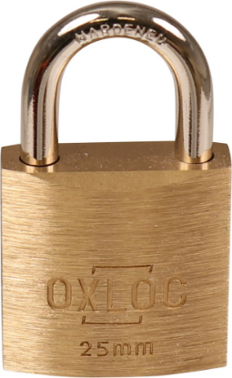Afbeeldingen van OXLOC Cilinderhangslot EV messing laag