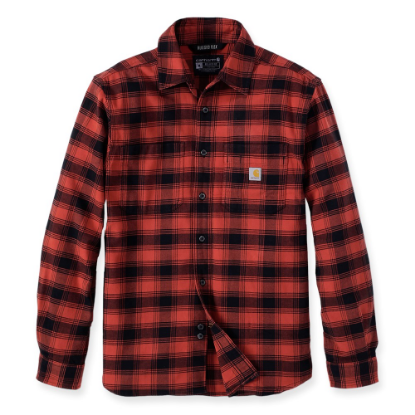 Afbeeldingen van CARHARTT Overhemd flannel geruit lange mouwen 105945 red ochre 2XL