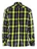 Afbeeldingen van BLÅKLÄDER Overhemd flanel 3299 zwart/High Vis geel M