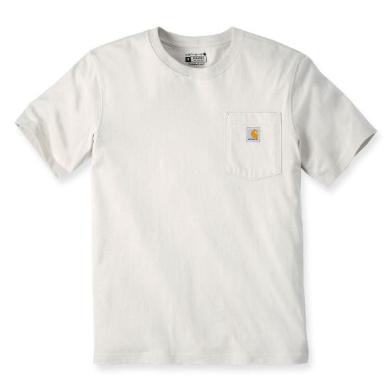 Afbeeldingen van CARHARTT T-shirt met zak K87 103296 oat milk M