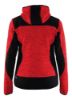 Afbeeldingen van BLÅKLÄDER Gebreid vest met softshell dames 4931 rood/zwart L