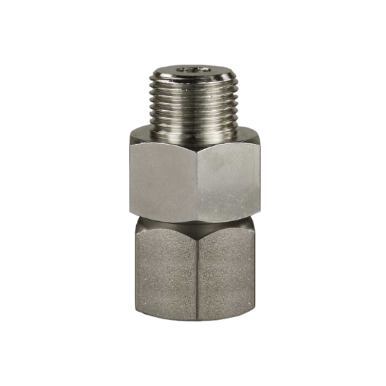 Afbeeldingen van Koppeling Swivel messing ST-300 ⅜"binnendraad ⅜"buitendraad