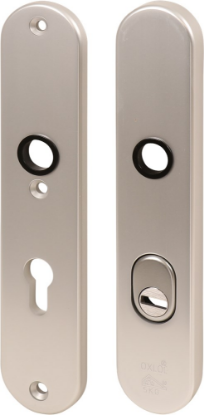 Afbeeldingen van OXLOC Veiligheidslangschild krukgat + kerntrekbeveiliging ovaal aluminium PC72 55MM