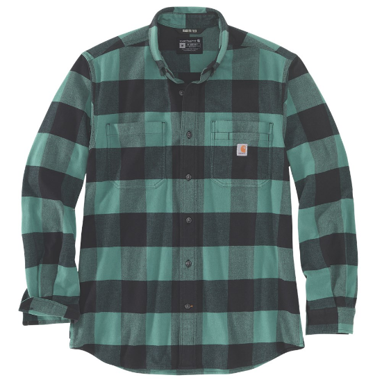Afbeeldingen van CARHARTT Shirt geruit van stretch met lange mouwen 105432 slate green