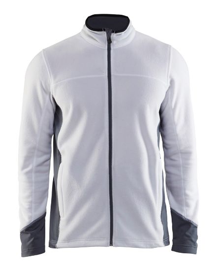 Afbeeldingen van BLÅKLÄDER Microfleecevest 4895 wit/grijs 2XL