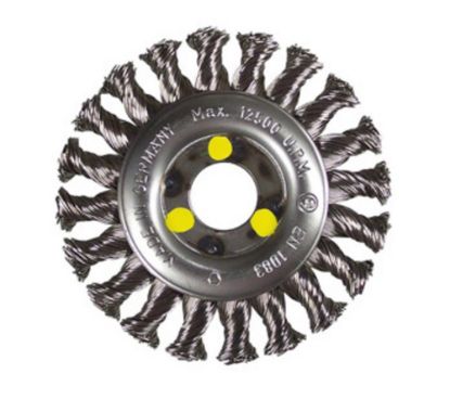Afbeeldingen van HIKOKI Rondborstel 115X22,2X0,5MM gehard getordeerd staaldraad RVS 751305