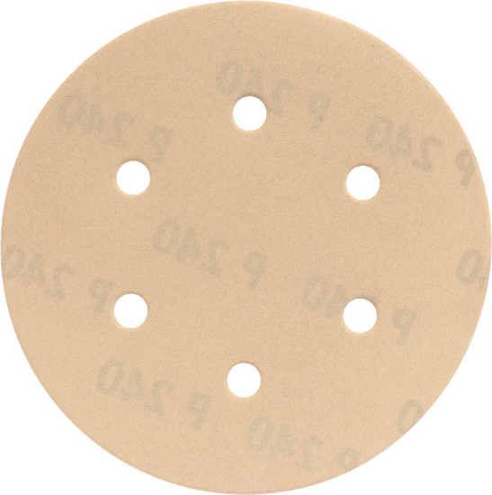 Afbeeldingen van KELFORT Klitschuurschijf wit 6-gat 150MM K240 10x