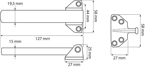 Afbeeldingen van Kierstandhouder RVS SKGV1 buitendraaiend