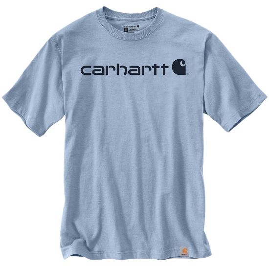 Afbeeldingen van CARHARTT T-shirt met logo 103361 fog blue L