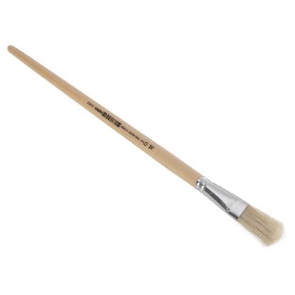 Afbeeldingen van COPENHAGEN PRO Lyonpenseel plat wit Chinees varkenshaar met FSC gelakte steel 16