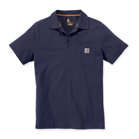 Afbeeldingen van CARHARTT Polo Force cotton delmont pocket 103569 navy M