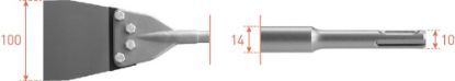 Afbeeldingen van ROTEC Spachtelbeitel SDS-Plus 100X250MM