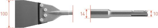 Afbeeldingen van ROTEC Spachtelbeitel SDS-Plus 100X250MM