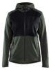 Afbeeldingen van BLÅKLÄDER Hoodie dames met hele rits 3542 herfstgroen/zwart 3XL