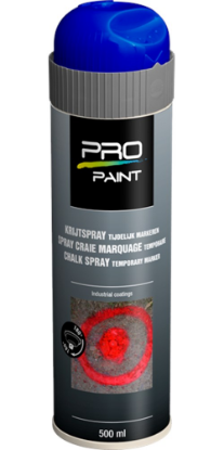 Afbeeldingen van PRO-PAINT Krijtspray (tijdelijke markering) blauw 500ML