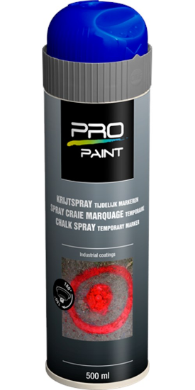 Afbeeldingen van PRO-PAINT Krijtspray (tijdelijke markering) blauw 500ML