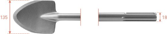 Afbeeldingen van ROTEC Schopbeitel SDS-Max 135X400MM