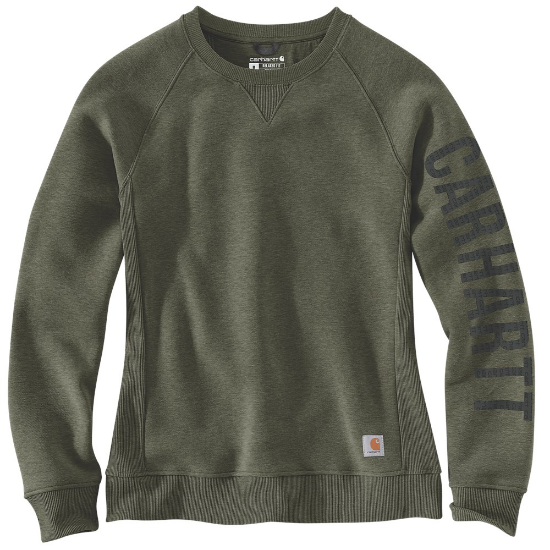 Afbeeldingen van CARHARTT Sweatshirt Clarksburg ronde hals dames 104410 basil heather S