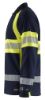 Afbeeldingen van BLÅKLÄDER Polo Multinorm piqué met lange mouwen 3438 marineblauw/High Vis geel M