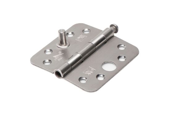 Afbeeldingen van Scharnier SKG*** rond + losse pen RVS 89X89MM