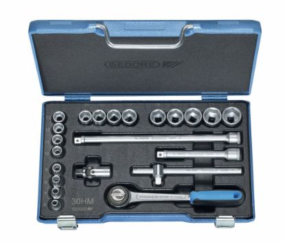 Afbeeldingen van GEDORE Dopsleutelset ⅜" 30 HMU-3 zeskant 6-22MM 22x