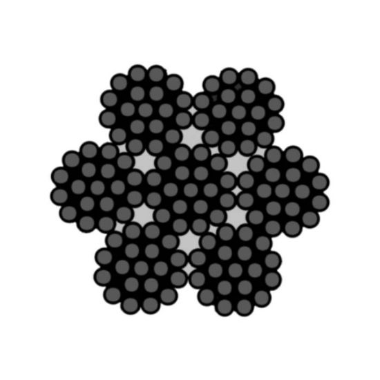 Afbeeldingen van Staalkabel 7X19 RVS316 6MM