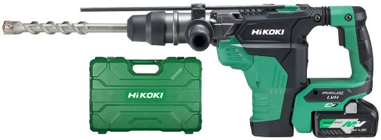 Afbeeldingen van HIKOKI Accu boorbreekhamer DH36DMAWAZ SDS-Max 36V BL 85J 2x MV-B [36V 40,Ah/18V 8,0Ah] RFC in kunststof koffer