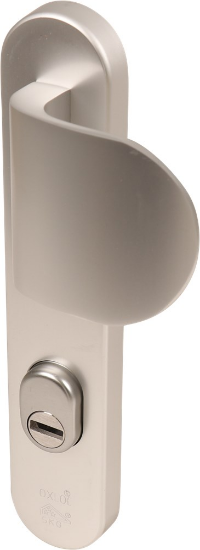 Afbeeldingen van OXLOC Veiligheidslangschild KTB deurduwer + krukgat ovaal R PC72 55MM