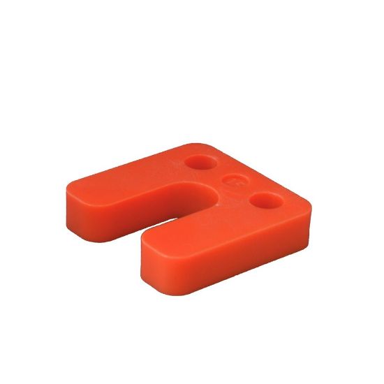 Afbeeldingen van GEBR. BODEGRAVEN Drukplaat KS met sleuf oranje 15MM 70X70MM