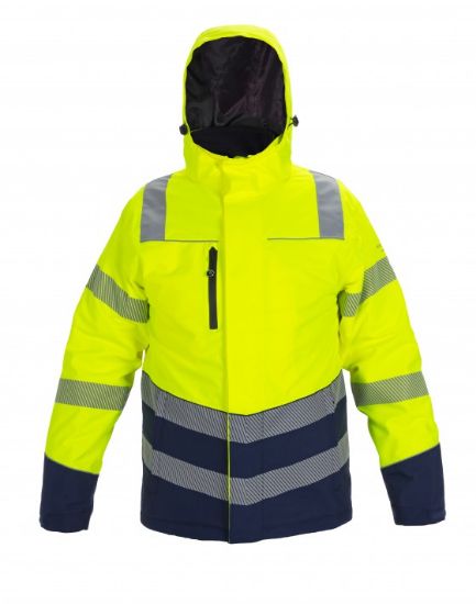 Afbeeldingen van HYDROWEAR Winterparka Brussel fluor geel/navy 2XL