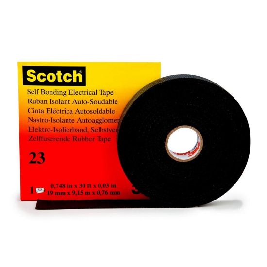 Afbeeldingen van 3M Rubberband Scotch-Brite zelffuserend zwart 0,76X19MM 9,15M