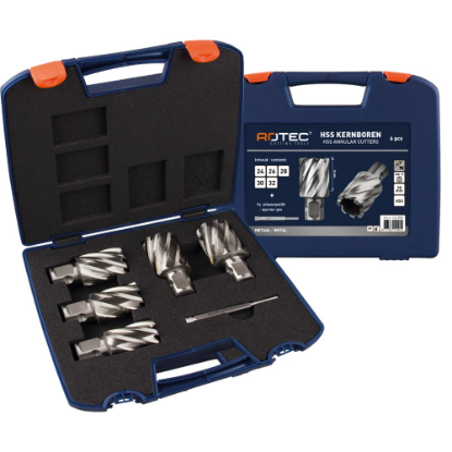 Afbeeldingen van ROTEC Kernborenset HSS-XE SILVER 536 UNI 19 6-delig 24-32MM