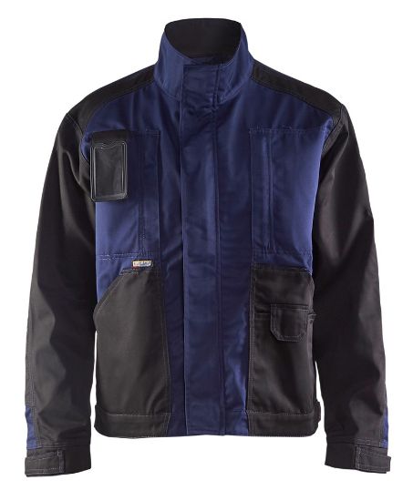 Afbeeldingen van BLÅKLÄDER Profieljack ongevoerd 4063 marineblauw/zwart 2XL