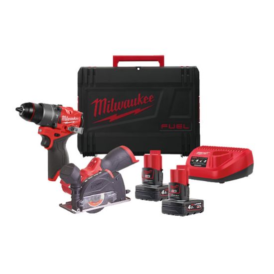 Afbeeldingen van MILWAUKEE Accu powerpack M12FPP2G2-402X (Accu FPD2, Accu FCOT, 2XAccu B4, 1XC12C lader, 1XHD Box)