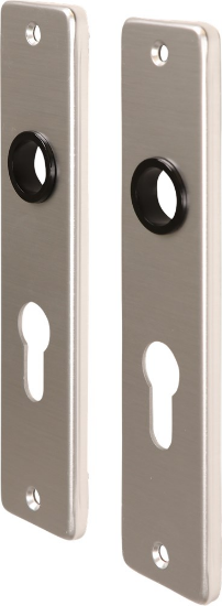 Afbeeldingen van OXLOC Kortschild krukgat + profielcilinder Roubaix aluminium PC55