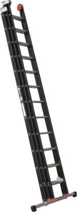 Afbeeldingen van KELFORT Reformladder ALU/zwart met stabilisatiebalk 3X12 7,75M