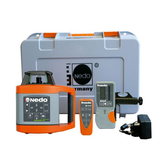Afbeeldingen van NEDO Rotatielaser SIRIUS 1 HV green inclusief laserontvanger ACCEPTOR green, afstandsbediening, accu's, lader en koffer laser-klasse 2 471950-632