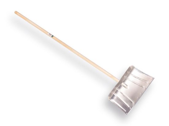 Afbeeldingen van Sneeuwschuiver aluminium gebogen 45X30CM met steel 140X2,8CM