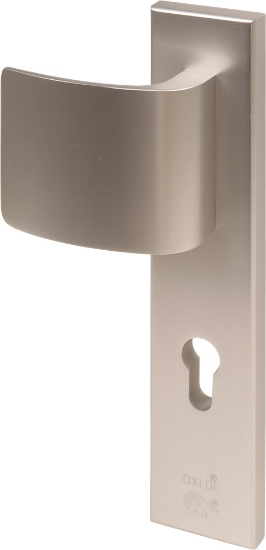 Afbeeldingen van OXLOC Veiligheidslangschild deurduwer + krukgat recht L PC72 55MM