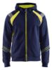 Afbeeldingen van BLÅKLÄDER Hoodie met hele rits Visible 3433 marineblauw/High Vis geel XL