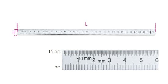 Afbeeldingen van BETA Liniaal flexibel RVS 300MM 1682 300