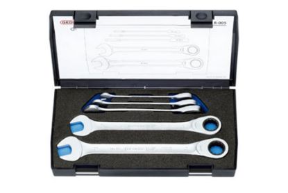 Afbeeldingen van GEDORE Ringratelsteeksleutelset 7 R-005 8-19MM 5x