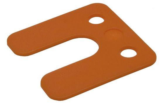 Afbeeldingen van GEBR. BODEGRAVEN Drukplaat KS met sleuf oranje 2MM 70X70MM