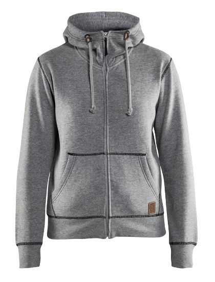 Afbeeldingen van BLÅKLÄDER Hooded sweatvest dames 3373 grijs mêlee M