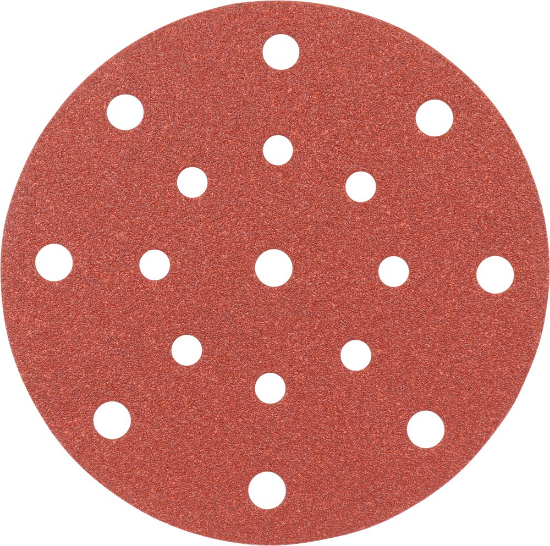 Afbeeldingen van KELFORT Klitschuurschijf rood 17-gat 150MM K100 10x