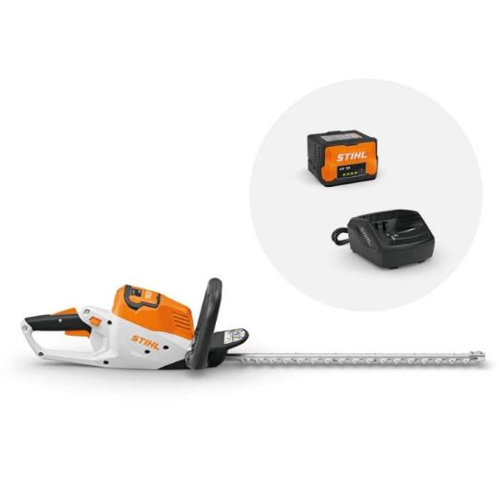 Afbeeldingen van STIHL Accu heggenschaar HSA50 50CM AK10 accu & AL101 lader