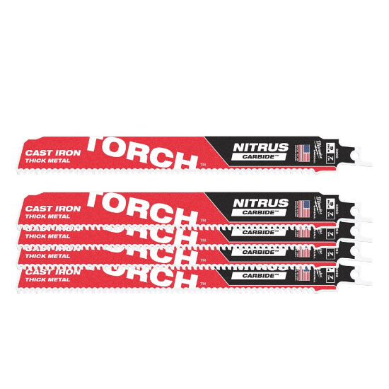Afbeeldingen van MILWAUKEE Reciprozaagblad metaal TCT TORCH NITRUS 230MM 7TPI 5x